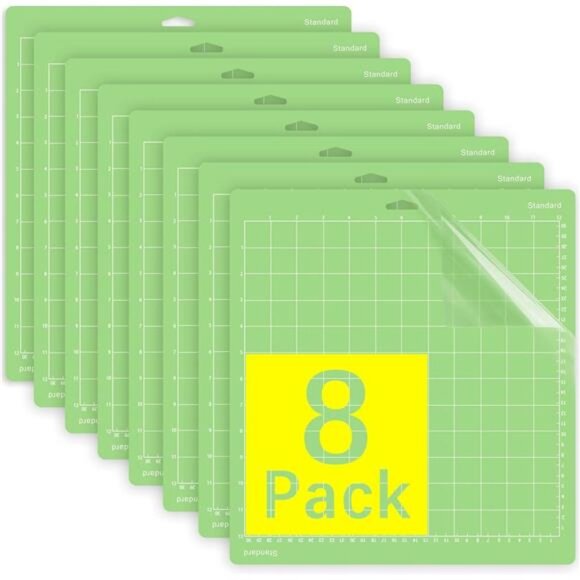 Cutting Mat, Compatible With Cricut Explore One/Air/Air 2/Maker 8 Pack 12x12 In - Picture 1 of 7